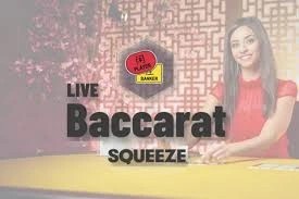 Baccarat Squeeze game by Evolution – logo hosted on Fenikss Casino