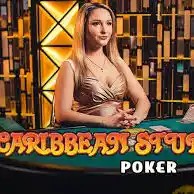 Caribbean Stud Poker online game logo by Evolution on feniksscasino-lv.com