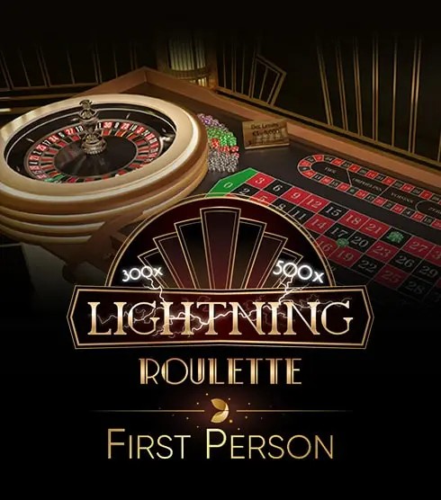 First Person Lightning Roulette logo – Live Dealer by Evolution at Fenikss Casino