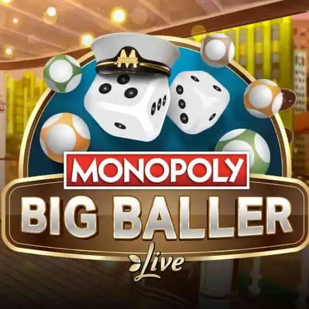 Official Live Dealer logo: MONOPOLY Big Baller by Evolution at Fenikss Casino