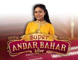 Super Andar Bahar slot visual from Evolution available on feniksscasino-lv.com